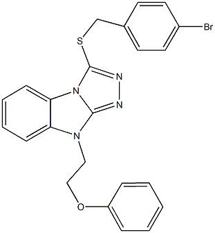  2-{3-[(4-bromobenzyl)sulfanyl]-9H-[1,2,4]triazolo[4,3-a]benzimidazol-9-yl}ethyl phenyl ether