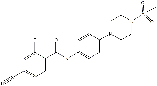 4-cyano-2-fluoro-N-{4-[4-(methylsulfonyl)-1-piperazinyl]phenyl}benzamide