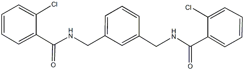 2-chloro-N-(3-{[(2-chlorobenzoyl)amino]methyl}benzyl)benzamide,,结构式