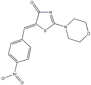 5-{4-nitrobenzylidene}-2-(4-morpholinyl)-1,3-thiazol-4(5H)-one Struktur