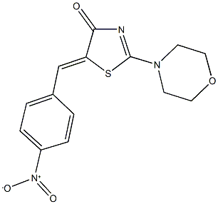 5-{4-nitrobenzylidene}-2-(4-morpholinyl)-1,3-thiazol-4(5H)-one 结构式