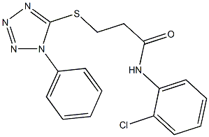 N-(2-chlorophenyl)-3-[(1-phenyl-1H-tetraazol-5-yl)thio]propanamide Struktur