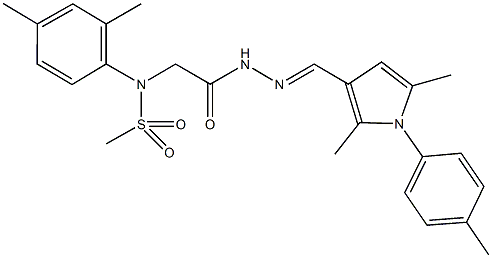 N-[2-(2-{[2,5-dimethyl-1-(4-methylphenyl)-1H-pyrrol-3-yl]methylene}hydrazino)-2-oxoethyl]-N-(2,4-dimethylphenyl)methanesulfonamide|