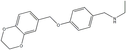 N-[4-(2,3-dihydro-1,4-benzodioxin-6-ylmethoxy)benzyl]-N-ethylamine Structure