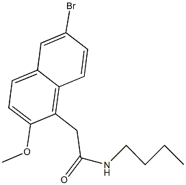 2-(6-bromo-2-methoxy-1-naphthyl)-N-butylacetamide,,结构式