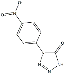 1-{4-nitrophenyl}-1,4-dihydro-5H-tetraazol-5-one,,结构式