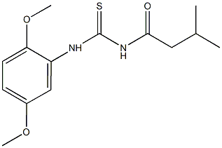 N-(2,5-dimethoxyphenyl)-N'-(3-methylbutanoyl)thiourea,,结构式