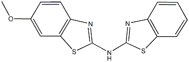 N-(1,3-benzothiazol-2-yl)-N-(6-methoxy-1,3-benzothiazol-2-yl)amine 化学構造式