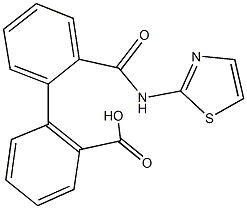 2'-[(1,3-thiazol-2-ylamino)carbonyl][1,1'-biphenyl]-2-carboxylic acid,,结构式