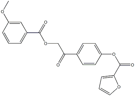 4-{2-[(3-methoxybenzoyl)oxy]acetyl}phenyl 2-furoate,,结构式