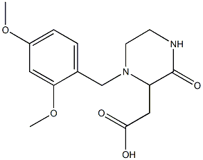 [1-(2,4-dimethoxybenzyl)-3-oxo-2-piperazinyl]acetic acid 化学構造式
