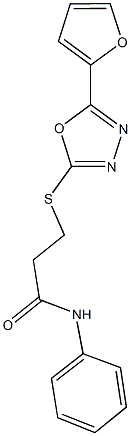 3-{[5-(2-furyl)-1,3,4-oxadiazol-2-yl]thio}-N-phenylpropanamide