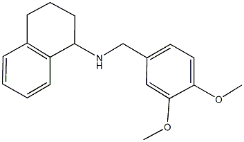 N-(3,4-dimethoxybenzyl)-1,2,3,4-tetrahydro-1-naphthalenamine 化学構造式