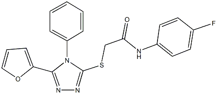  N-(4-fluorophenyl)-2-{[5-(2-furyl)-4-phenyl-4H-1,2,4-triazol-3-yl]sulfanyl}acetamide