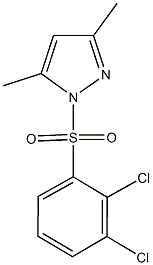 1-[(2,3-dichlorophenyl)sulfonyl]-3,5-dimethyl-1H-pyrazole,,结构式