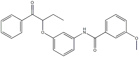 N-[3-(1-benzoylpropoxy)phenyl]-3-methoxybenzamide Struktur