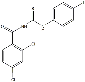 N-(2,4-dichlorobenzoyl)-N'-(4-iodophenyl)thiourea Struktur