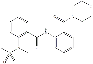 2-[methyl(methylsulfonyl)amino]-N-[2-(4-morpholinylcarbonyl)phenyl]benzamide Structure