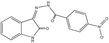 4-nitro-N'-(2-oxo-1,2-dihydro-3H-indol-3-ylidene)benzohydrazide Structure