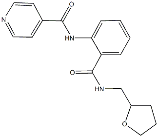 N-(2-{[(tetrahydro-2-furanylmethyl)amino]carbonyl}phenyl)isonicotinamide