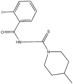 2-iodo-N-[(4-methylpiperidin-1-yl)carbothioyl]benzamide Struktur