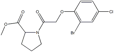 methyl 1-[(2-bromo-4-chlorophenoxy)acetyl]-2-pyrrolidinecarboxylate|