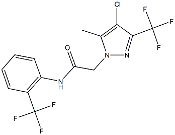 2-[4-chloro-5-methyl-3-(trifluoromethyl)-1H-pyrazol-1-yl]-N-[2-(trifluoromethyl)phenyl]acetamide 结构式