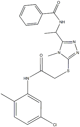 N-[1-(5-{[2-(5-chloro-2-methylanilino)-2-oxoethyl]sulfanyl}-4-methyl-4H-1,2,4-triazol-3-yl)ethyl]benzamide Structure