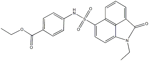 ethyl 4-{[(1-ethyl-2-oxo-1,2-dihydrobenzo[cd]indol-6-yl)sulfonyl]amino}benzoate Structure