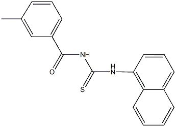 N-(3-methylbenzoyl)-N'-(1-naphthyl)thiourea,,结构式