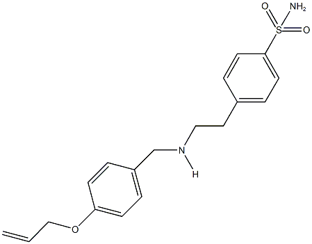 4-(2-{[4-(allyloxy)benzyl]amino}ethyl)benzenesulfonamide 结构式
