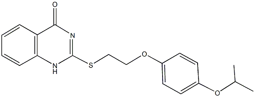 2-{[2-(4-isopropoxyphenoxy)ethyl]sulfanyl}-4(1H)-quinazolinone 化学構造式