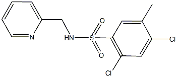 2,4-dichloro-5-methyl-N-(2-pyridinylmethyl)benzenesulfonamide Struktur