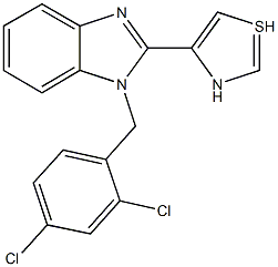 1-(2,4-dichlorobenzyl)-2-(3H-1lambda~4~,3-thiazol-4-yl)-1H-benzimidazole 化学構造式