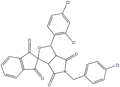 5-(4-chlorobenzyl)-1-(2,4-dichlorophenyl)-3a,6a-dihydrosprio[1H-furo[3,4-c]pyrrole-3,2'-(1'H)-indene]-1',3',4,6(2'H,3H,5H)-tetrone