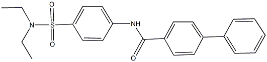 N-{4-[(diethylamino)sulfonyl]phenyl}[1,1'-biphenyl]-4-carboxamide Struktur