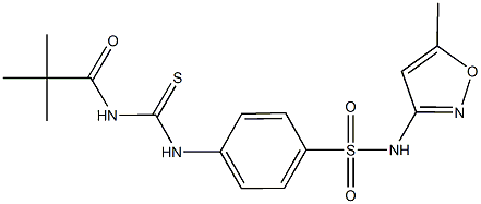 4-({[(2,2-dimethylpropanoyl)amino]carbothioyl}amino)-N-(5-methyl-3-isoxazolyl)benzenesulfonamide