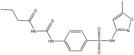 4-{[(butyrylamino)carbothioyl]amino}-N-(5-methyl-3-isoxazolyl)benzenesulfonamide Structure