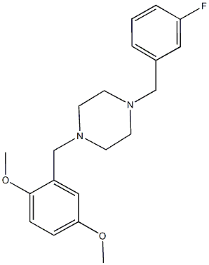 2-{[4-(3-fluorobenzyl)-1-piperazinyl]methyl}-4-methoxyphenyl methyl ether Structure