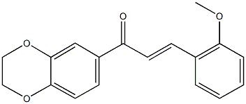 1-(2,3-dihydro-1,4-benzodioxin-6-yl)-3-(2-methoxyphenyl)-2-propen-1-one,,结构式