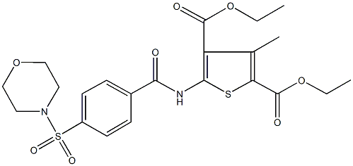 diethyl 3-methyl-5-{[4-(4-morpholinylsulfonyl)benzoyl]amino}-2,4-thiophenedicarboxylate|