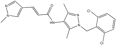 N-[1-(2,6-dichlorobenzyl)-3,5-dimethyl-1H-pyrazol-4-yl]-3-(1-methyl-1H-pyrazol-4-yl)acrylamide Struktur