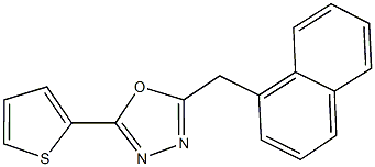 2-(1-naphthylmethyl)-5-(2-thienyl)-1,3,4-oxadiazole Structure