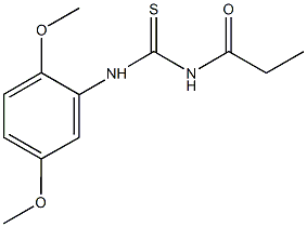 N-(2,5-dimethoxyphenyl)-N'-propionylthiourea 化学構造式