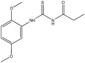 N-(2,5-dimethoxyphenyl)-N'-propionylthiourea,,结构式