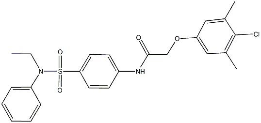  2-(4-chloro-3,5-dimethylphenoxy)-N-{4-[(ethylanilino)sulfonyl]phenyl}acetamide
