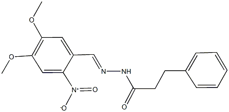 N'-{2-nitro-4,5-dimethoxybenzylidene}-3-phenylpropanohydrazide|