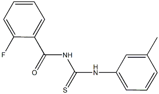 N-(2-fluorobenzoyl)-N'-(3-methylphenyl)thiourea 结构式