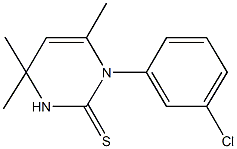 1-(3-chlorophenyl)-4,4,6-trimethyl-3,4-dihydro-2(1H)-pyrimidinethione,,结构式