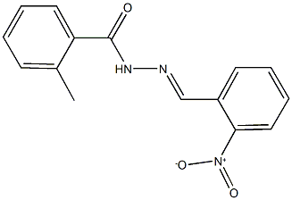 N'-{2-nitrobenzylidene}-2-methylbenzohydrazide 化学構造式